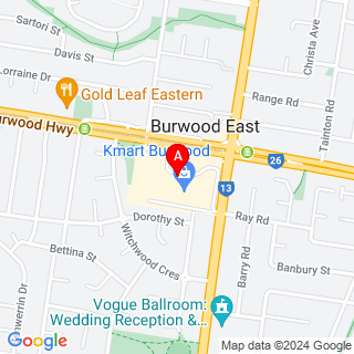 Burwood Hwy & Blackburn Rd location map