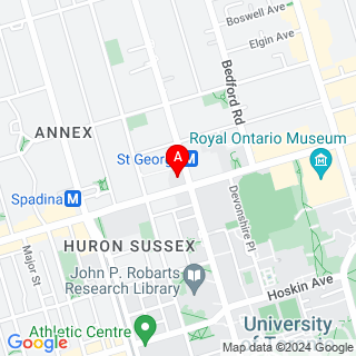 Bloor St W & St George St location map