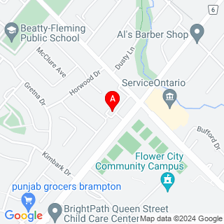 Queen St & McLaughlin Rd S location map