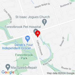 Finch Ave & Dixie Rd location map