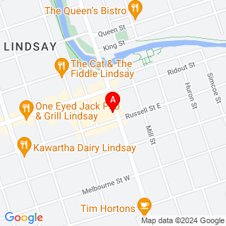 Lindsay St S & Russell St E location map