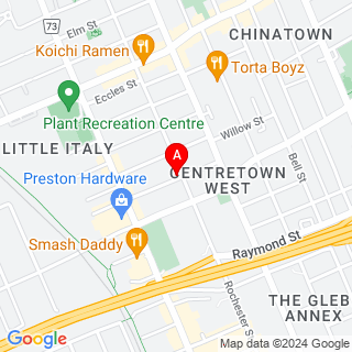Rochester St & Gladstone Ave location map