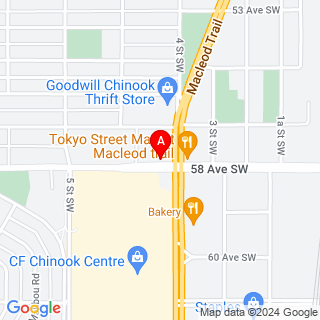 58th Ave SW & Macleod Trail location map