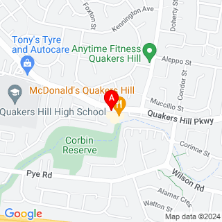 Quakers Hill Pkwy location map