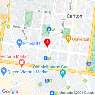 Swanston St & Queensberry St location map