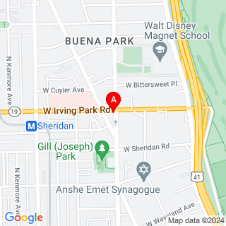 W Irving Park Rd & N Clarendon Ave location map