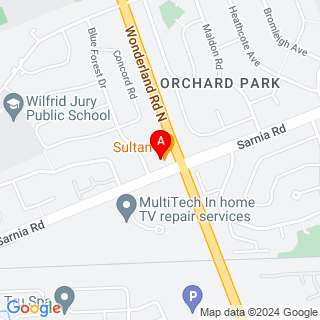 Blue Forest Drive & Sarnia Rd location map