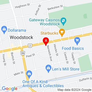 Dundas St & Norwich Ave location map