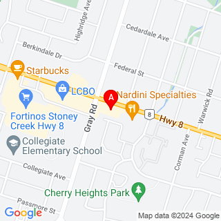 Hamilton Regional Rd 8 & Gray Rd location map