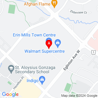 Erin Mills Pkwy & Eglinton Ave W location map