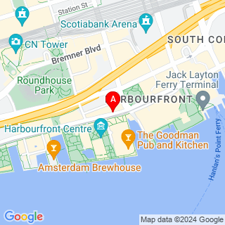 Queens Quay W & York St location map