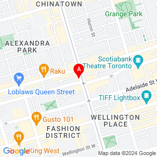 Richmond St W & Spadina Ave location map