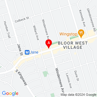 Bloor St W & Windermere Ave location map