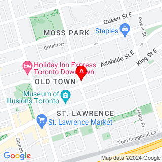 Sherbourne St & King St E location map