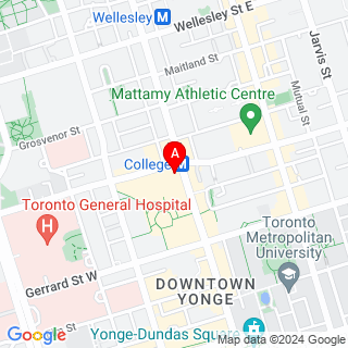 College St & Yonge St location map