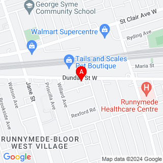 Dundas St W & Windermere Ave location map