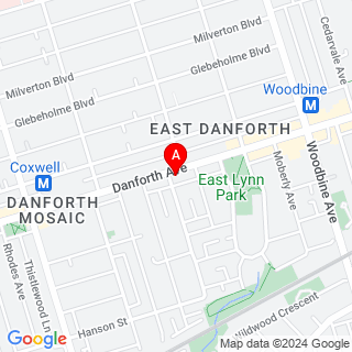 Danforth Av & Roseheath Ave location map