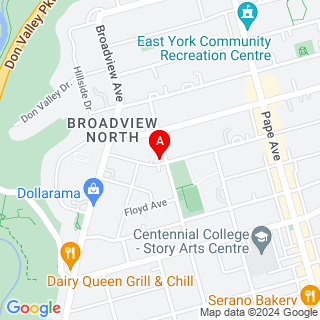 Logan Ave East York & Gowan Ave location map