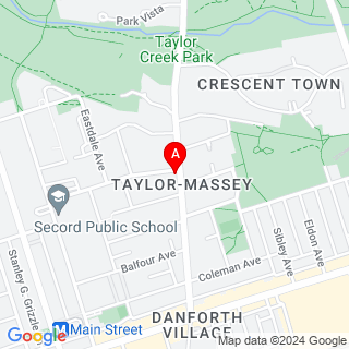 Dawes Rd & Secord Ave location map