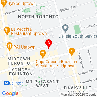 Eglinton Ave E & Redpath Ave location map