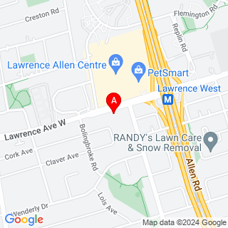Lawrence Ave W & Marlee Ave location map
