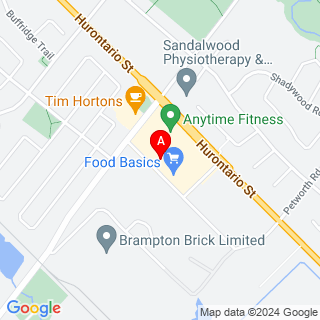 Hurontario St & Wanless Dr location map