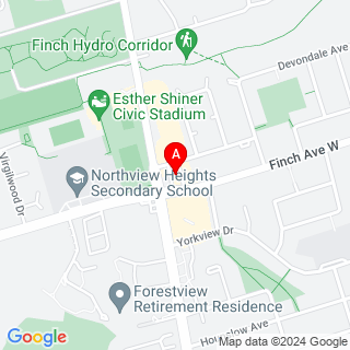 Bathurst Street  & Finch Ave W location map