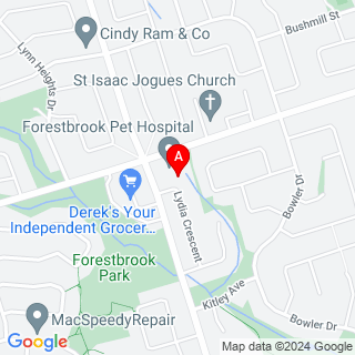 Finch Ave & Dixie Rd location map