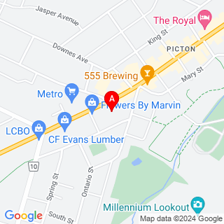 Picton Main St & Washburn St location map