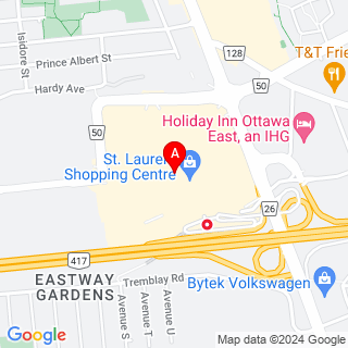 St Laurent Shopping Centre location map
