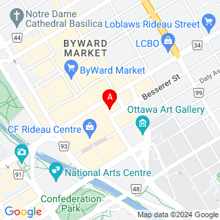 Rideau St & Nicholas St location map