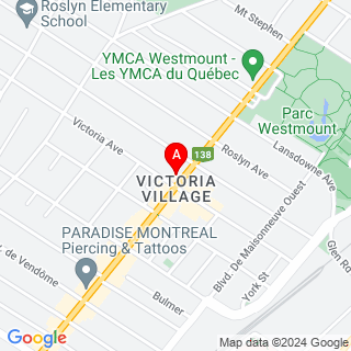 Rue Sherbrooke Ouest & Victoria Ave location map