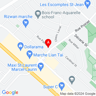 Rue Poirier & Rue Patricia location map