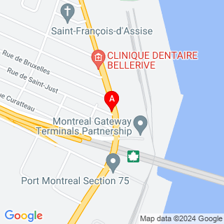 Notre-Dame St. East & Rue de Saint-Just location map