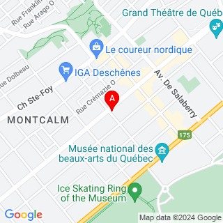 Ave de Bourlamaque & Blvd Rene-Levesque O location map
