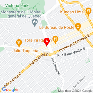 Rue Saint-Joseph O & Boulevard Langelier location map