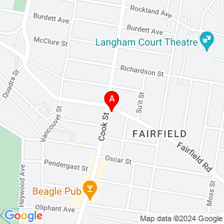 Fairfield Rd & Cook St location map
