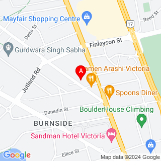 Burnside Rd E & Manchester Rd location map