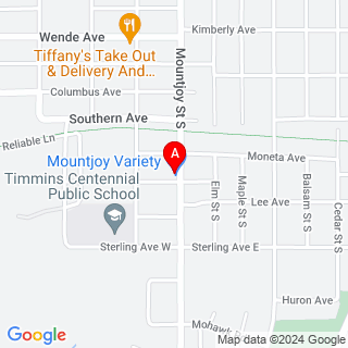 Mountjoy Street South & Cody Ave W location map