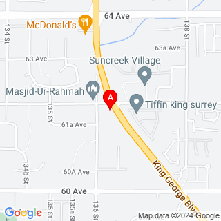 King George Blvd & 62 Ave location map