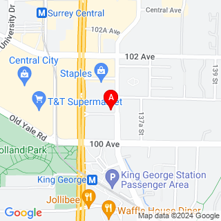 Whalley Blvd & 101 Ave location map