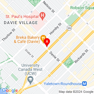 Davie St & Howe St location map