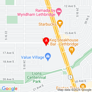 26 St S& 16 Ave S location map