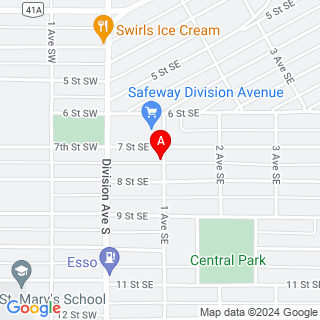 7 St SE & 1 Ave SE location map
