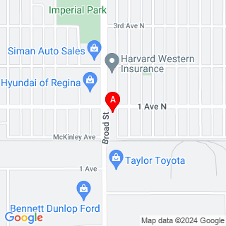 Broad St & 1 Ave N location map