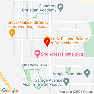 24th St SW & Bridlecrest Way SW location map