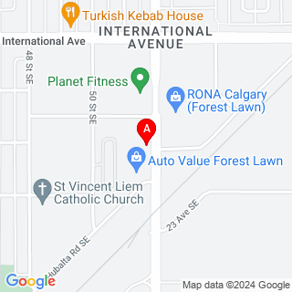 52 St SE & 20 Ave SE location map
