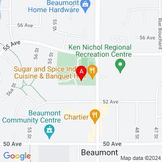 50 St & 55 Ave location map