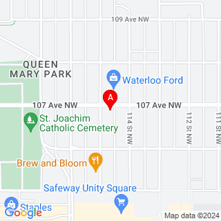 115 St NW & 107 Ave NW location map