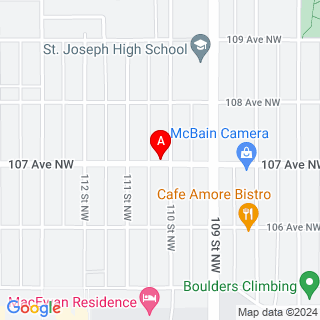 107 Ave NW & 110 St NW location map